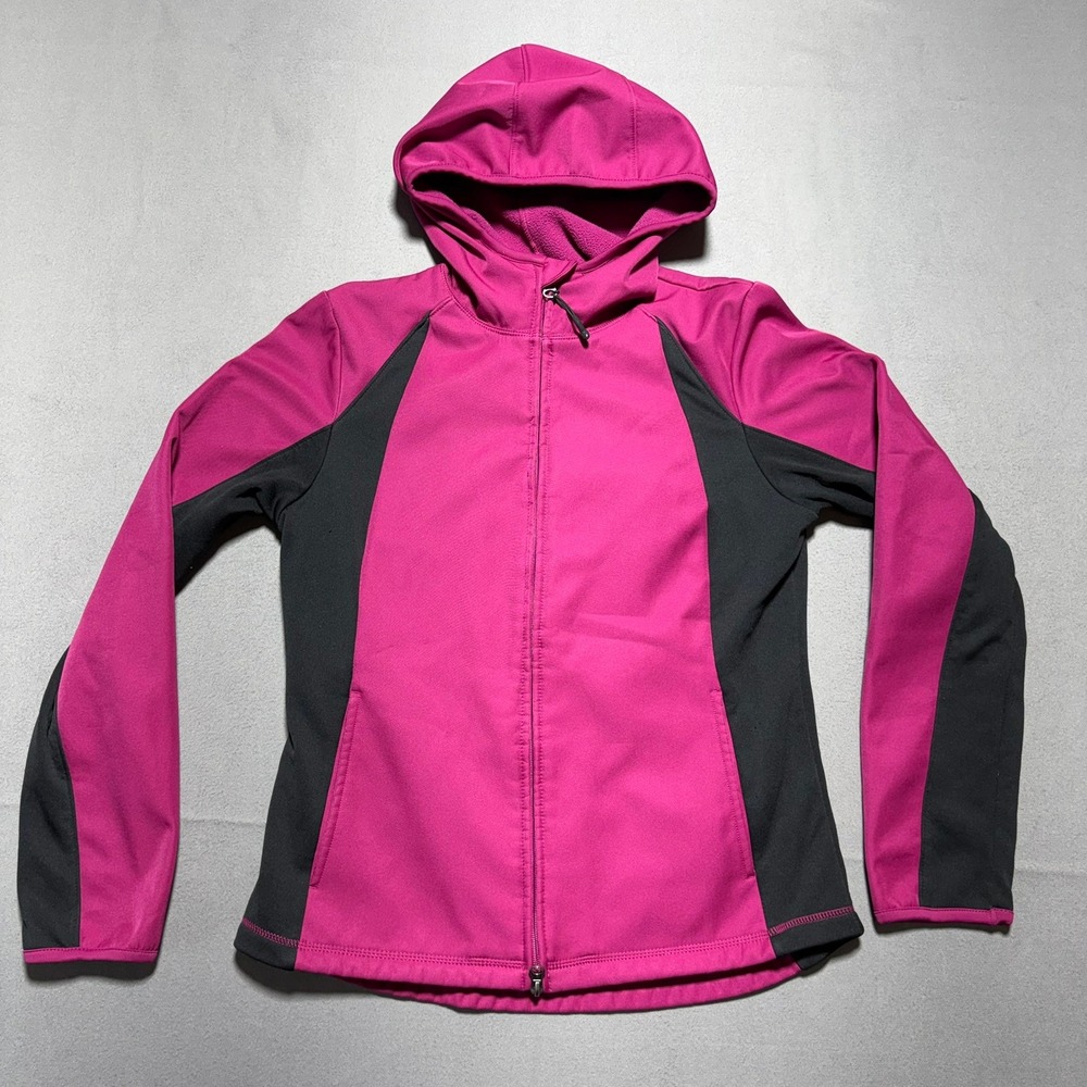 C9 by Champion Womens Pink Gray Full Zip Hooded Softshell Jacket Small V9223-RYR